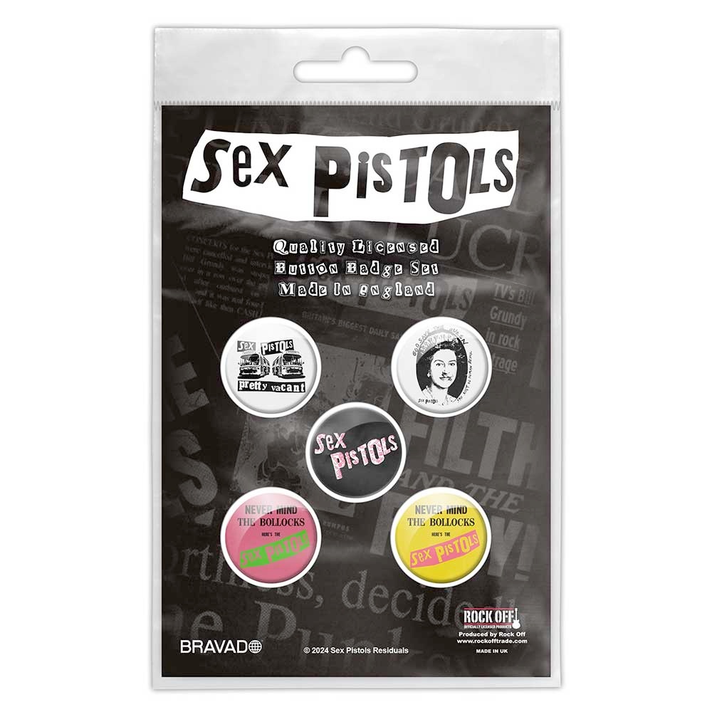 Sex Pistols - Never Mind The B**** Badge/button - Set van 5 - Multicolours